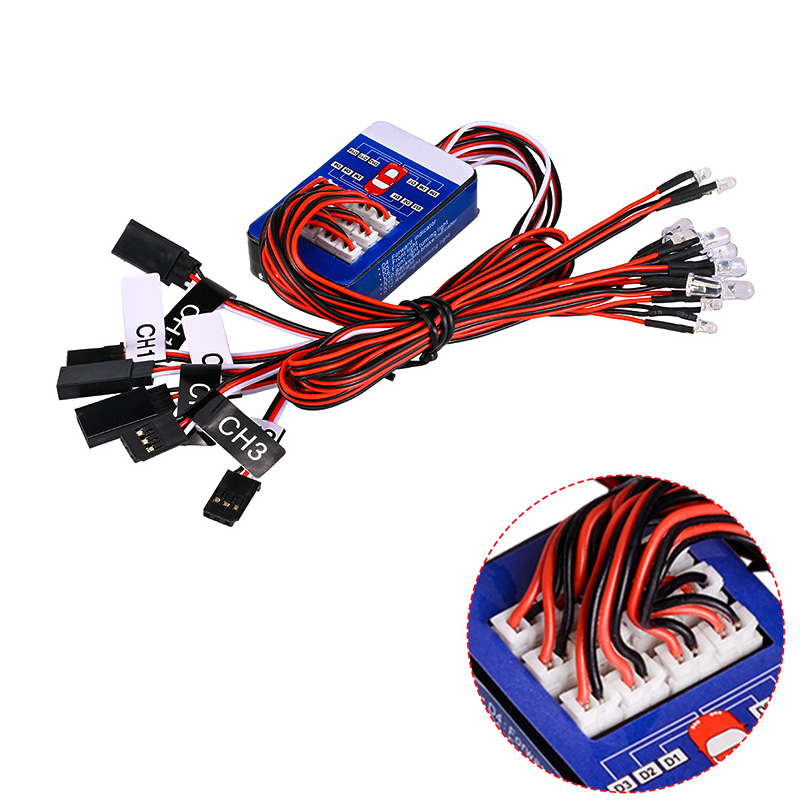 Yunshen Rc Hobby - Zestaw oświetlenia RC 12 LED, inteligentne