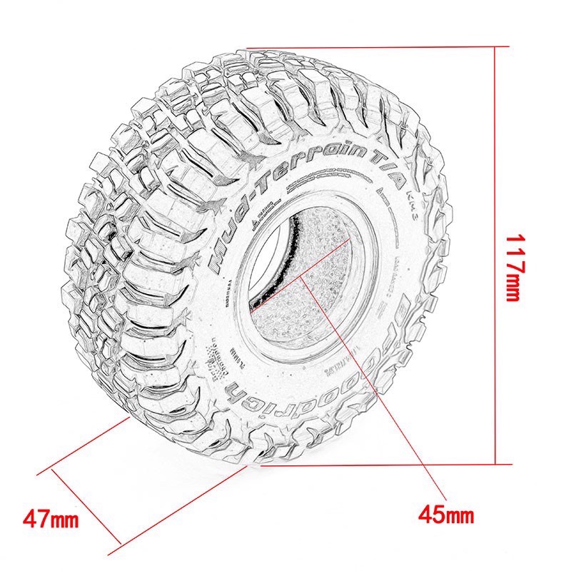 Opona gumowa 1.9 cala 117mm do – Rc Crawler 4X4 recenzja i cena