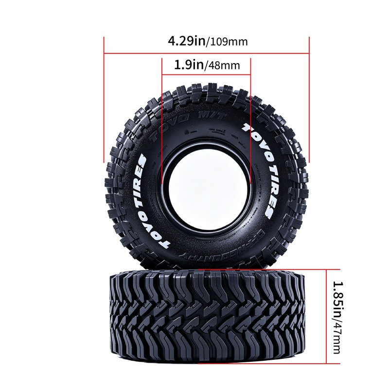 4 szt. 1.9 cala 109*47mm Gumow – Rc Crawler 4X4 recenzja i cena